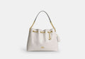 COACH® Women's Bolso De Hombro Evelyn Con Acolchado Y Charm en Blanco | Cuir