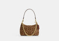 COACH® Women's Bolso De Hombro Teri En Satén De Firma en Castaño | Synthétique