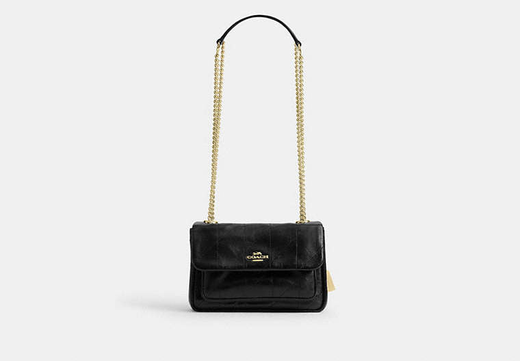 COACH® Women's Bolso Cruzado Elodie 18 Con Acolchado en Negro | Cuir