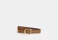 COACH® Women's Cinturón Reversible Cortado A Medida Con Hebilla Clásica De 25 Mm en Castaño | Cuir