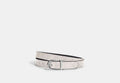 COACH® Women's Cinturón Reversible Cortado A Medida Con Hebilla Clásica De 25 Mm en Blanco | Pvc