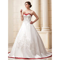 Bridal Wedding Dress Ivory Long Sweetheart Ball-Gown Princess Satin