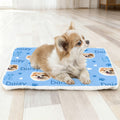 Personalizada Multicolor Paw Prints Dog Cat Face Photo Soft Pet Bed Mat con Nombre Actividades al aire libre Regalo de cumpleaños para los amantes de los dueños de mascotas