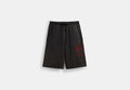 COACH® Men's Pantalones Cortos De Chándal Coach | Brain Dead en Negro, Talla Mediano