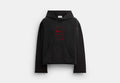 COACH® Men's Sudadera Con Capucha Y Gráfico Coach | Brain Dead en Negro, Talla Mediano