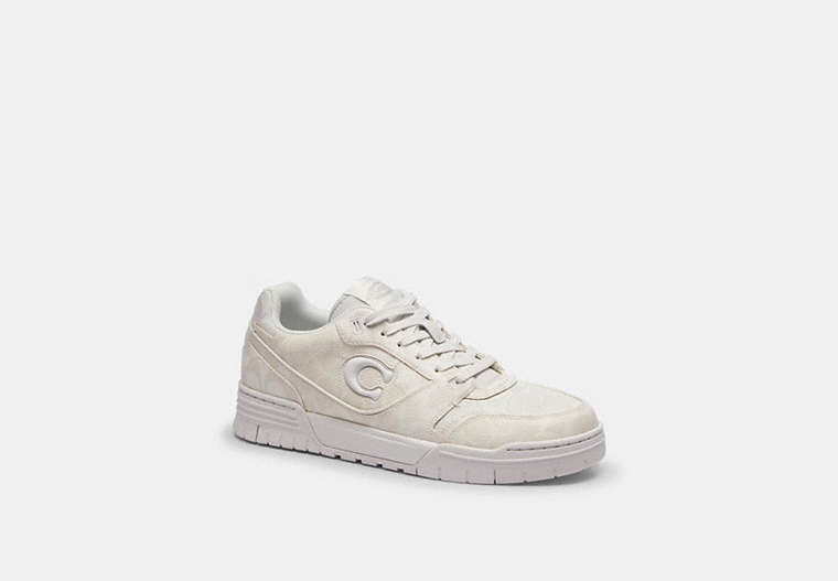COACH® Women's Zapatillas Deportivas Soho De Firma en Blanco, Talla 11 | Matières Mélangées