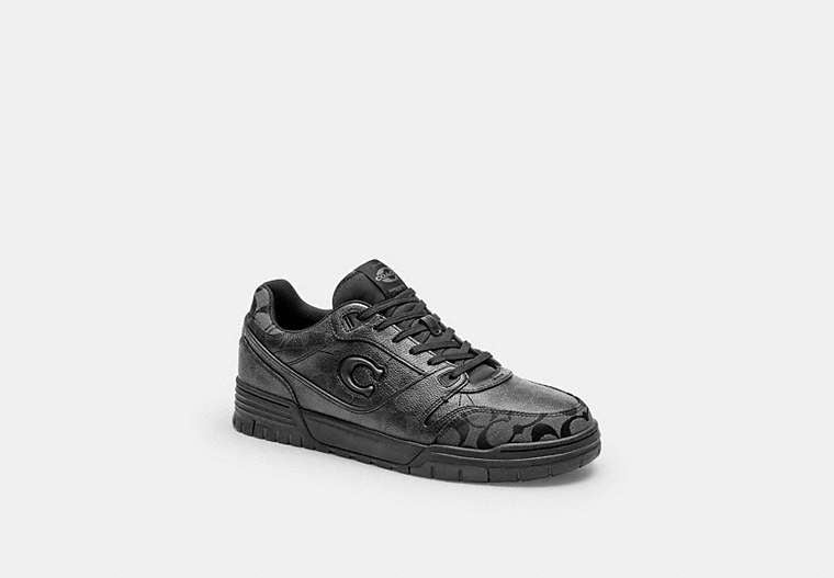 COACH® Men's Zapatillas Deportivas Soho De Firma en Negro, Talla 11 | Matières Mélangées