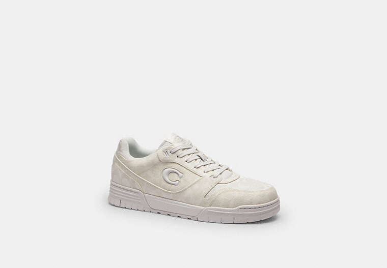 COACH® Men's Zapatillas Deportivas Soho De Firma en Blanco, Talla 11 | Matières Mélangées