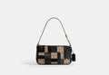COACH® Women's Bolso Plaza 25 Con Patchwork en Negro | Cuir