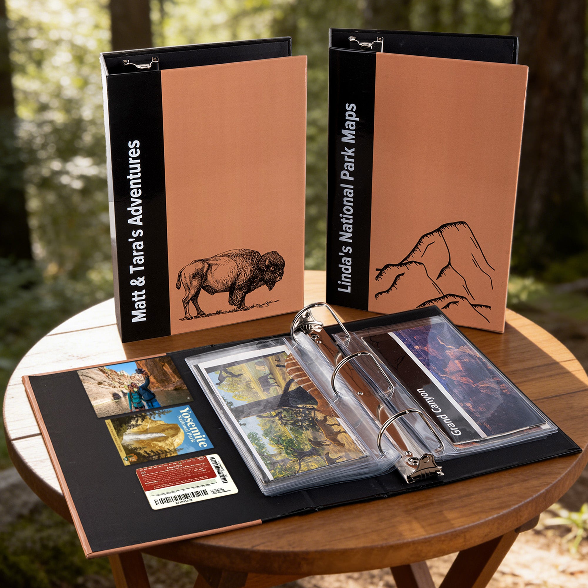 Carpeta de mapas de parques nacionales personalizada de Unigrid con texto Portamapas de viaje Regalo de cumpleaños para coleccionistas de mapas amantes de los parques nacionales