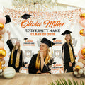 Personalizado 1-6 Fotos Multicolor Graduación Tapiz Banner con Nombre y Año Graduación Celebración Fiesta Decoración Regalo para Graduados Familia Amigos