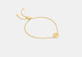 COACH® Women's Pulsera Con Barra Deslizante Y Moneda De Pavé De Firma en Amarillo | Métal