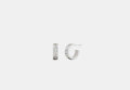 COACH® Women's Pendientes Huggie Con C Repetida en Gris | Métal
