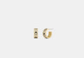 COACH® Women's Pendientes Huggie Con C Repetida | Métal
