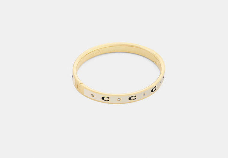 COACH® Women's Brazalete Con Bisagra Y C Repetida | Métal