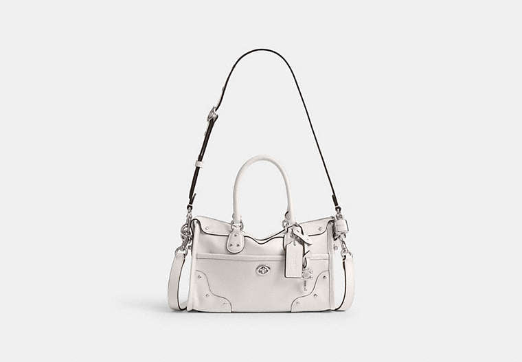 COACH® Women's Bolso Satchel Rhyder 24 en Blanco | Cuir