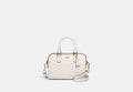 COACH® Women's Bolso Cruzado Mini Rowan en Blanco | Pitone Lucido