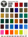 Championship Billiard Fabric Color Card