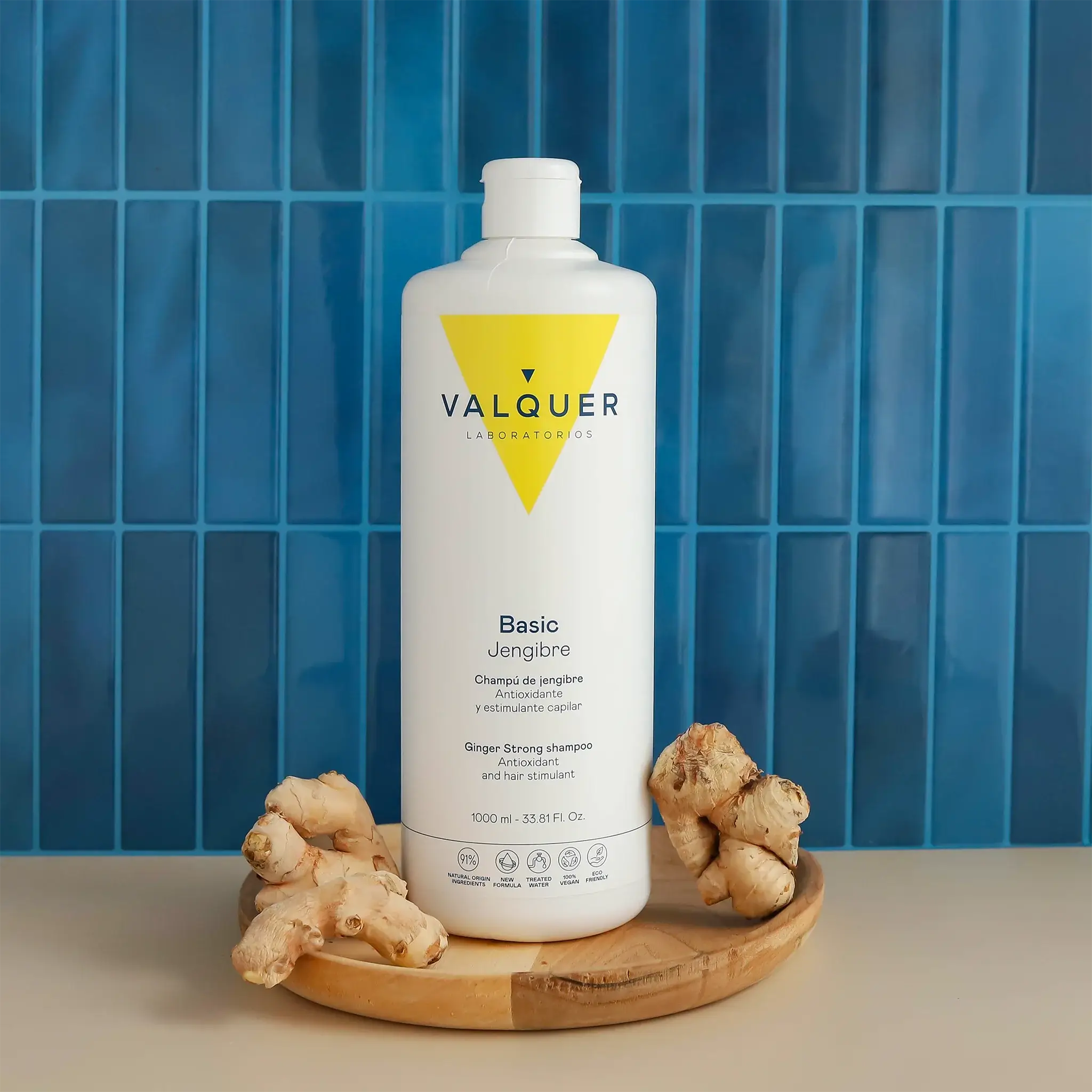 Champú Jengibre Ginger Strong - Anticaspa, Revitalizante y Fortalecedor - 1000 ml