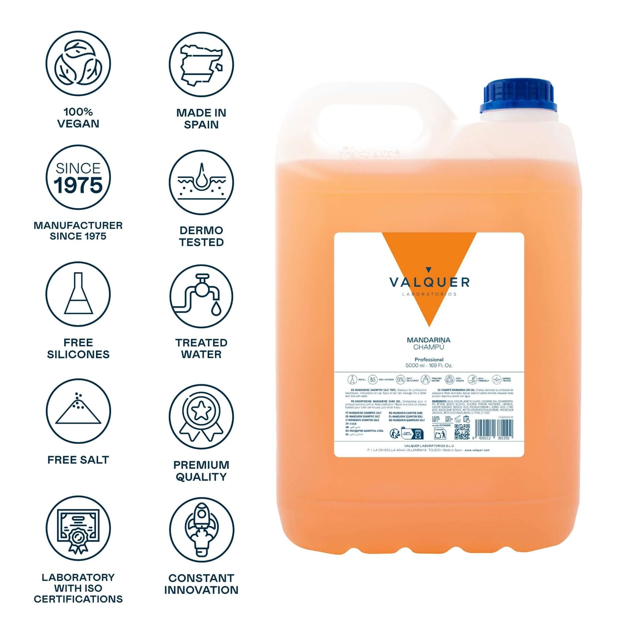 Champú Mandarina Sin Sal – 5000 ml