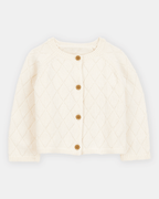 Chaqueta de punto con botones color marfil