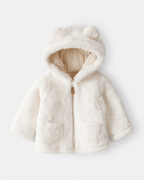 Chaqueta de sherpa blanco