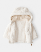 Chaqueta de sherpa blanco