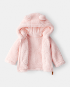 Chaqueta de sherpa rosa