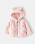 Chaqueta de sherpa rosa