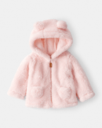 Chaqueta de sherpa rosa