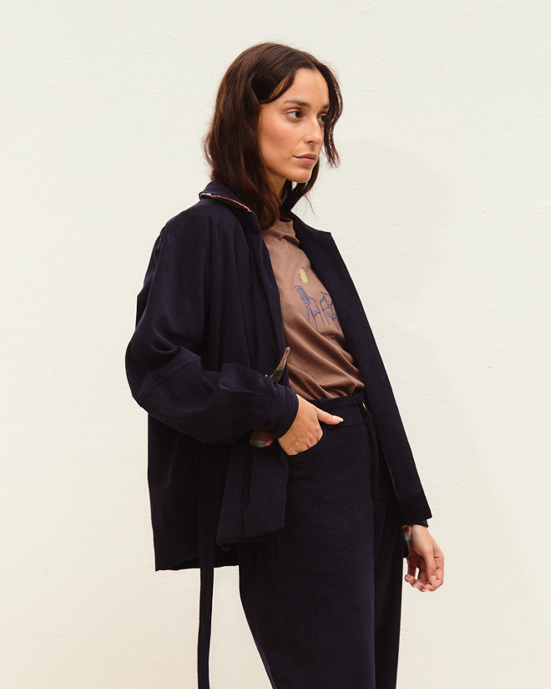 chaqueta lía pana navy ✳