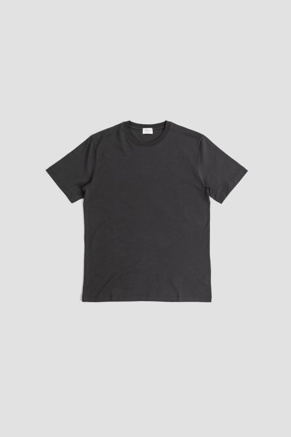 Handvaerk Pima Cotton Crew Neck T-Shirt — Gray