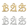 Gold Age Number Symbol Charm