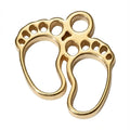 Gold Baby Feet Symbol Charm