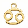 Gold Cancer Zodiac Charm