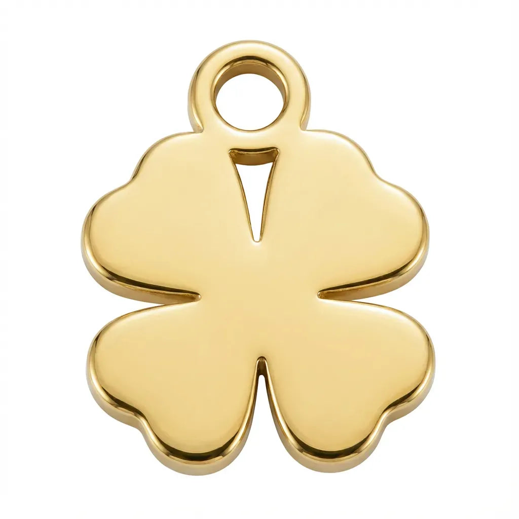 Gold Clover Symbol Charm