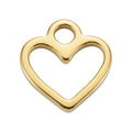 Gold Heart Symbol Charm
