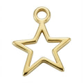 Gold Hollow Star Symbol Charm