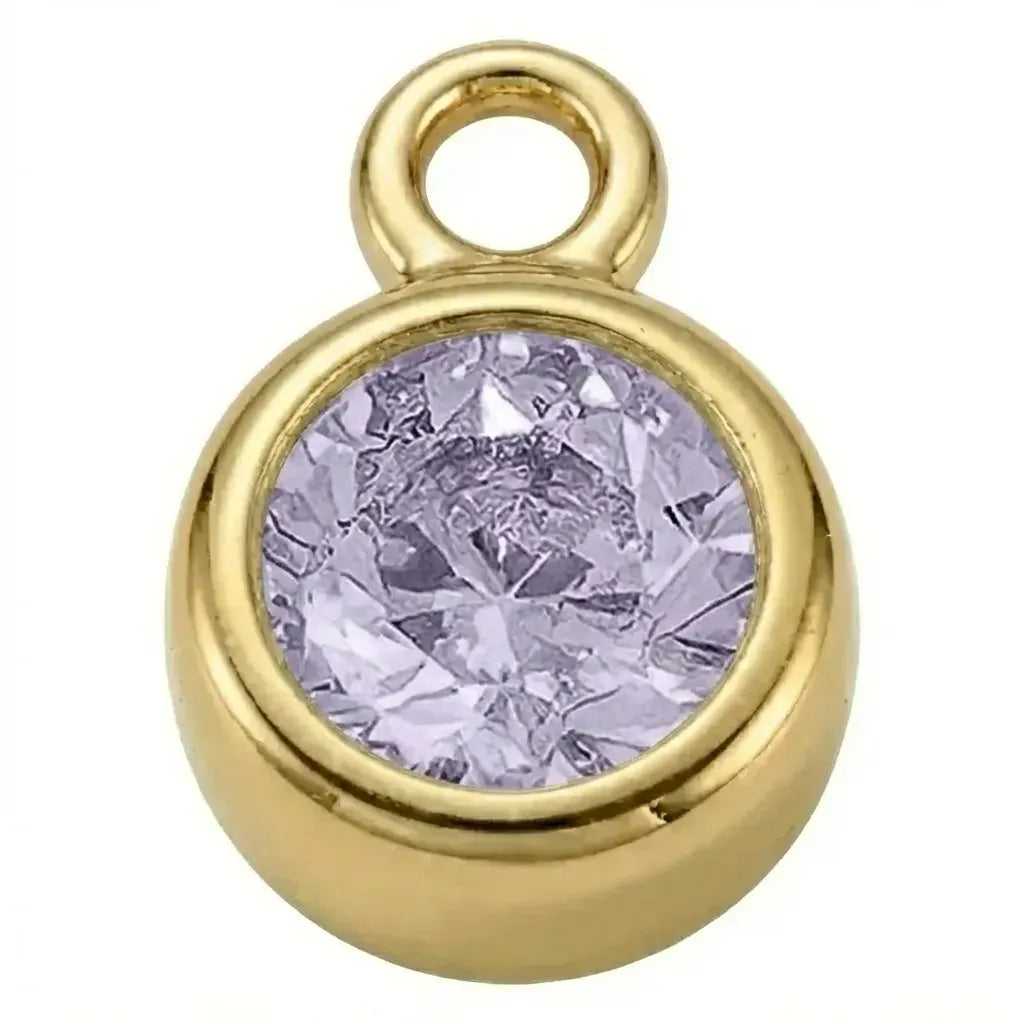 Gold - June Light Amethyst Birthstone
