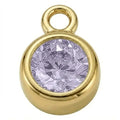 June Light Amethyst - Gold Pendant