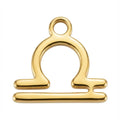 Gold Libra Zodiac Charm