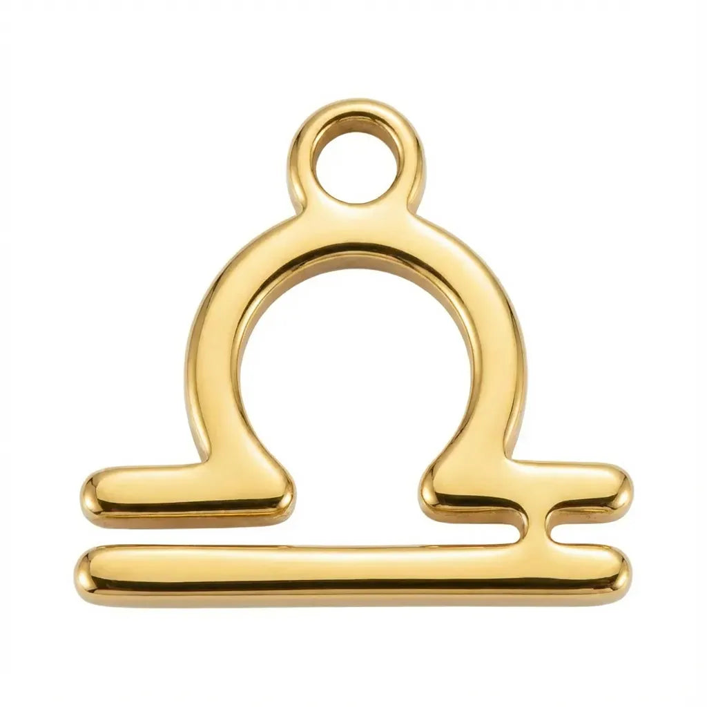 Gold Libra Zodiac Charm