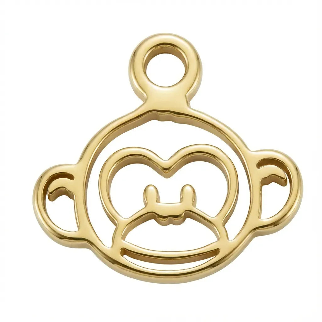 Gold Monkey Animal Kids Charm