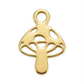 Gold Mushroom Kids Symbol Charm