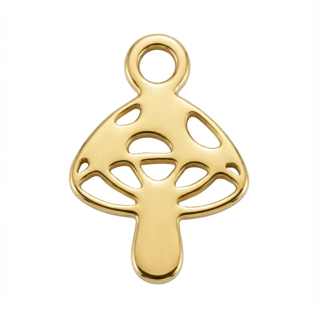Mushroom Gold Pendant