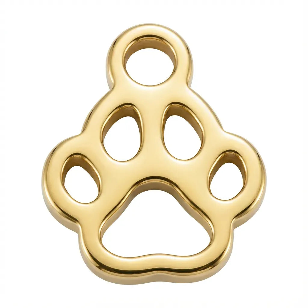 Gold Paw Symbol Charm