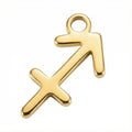 Gold Sagittarius Zodiac Charm