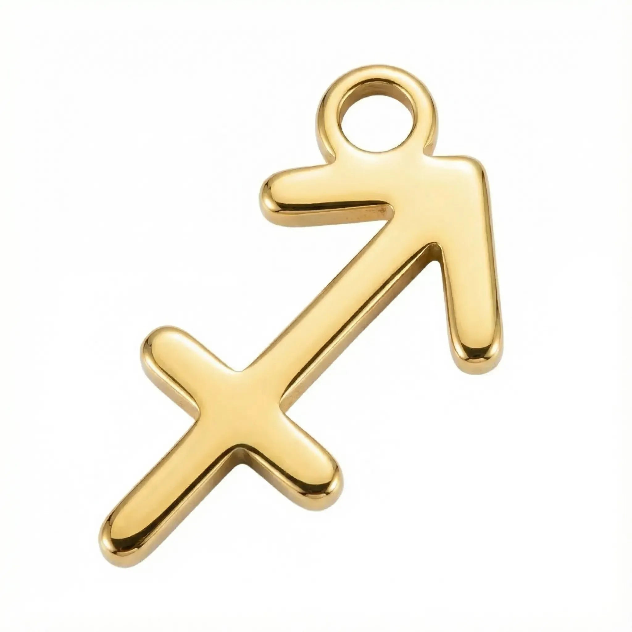Gold Sagittarius Zodiac Charm