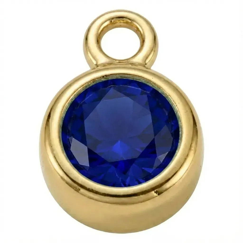 September Sapphire - Gold Pendant