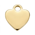 Gold Solid Heart Symbol Charm